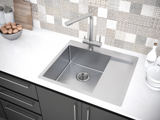 Мойка кухонная Paulmark Alster PM825951-BSL левая брашированная нержавеющая сталь